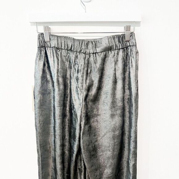 NEW Brochu Walker The Nives Paperbag Pant in Orbit Metallic Gunmetal Size XS - Picture 5 of 11